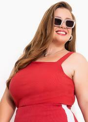 Blusa Vermelha em Canelado