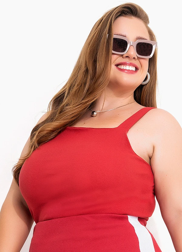 Marguerite - Blusa Vermelha em Canelado