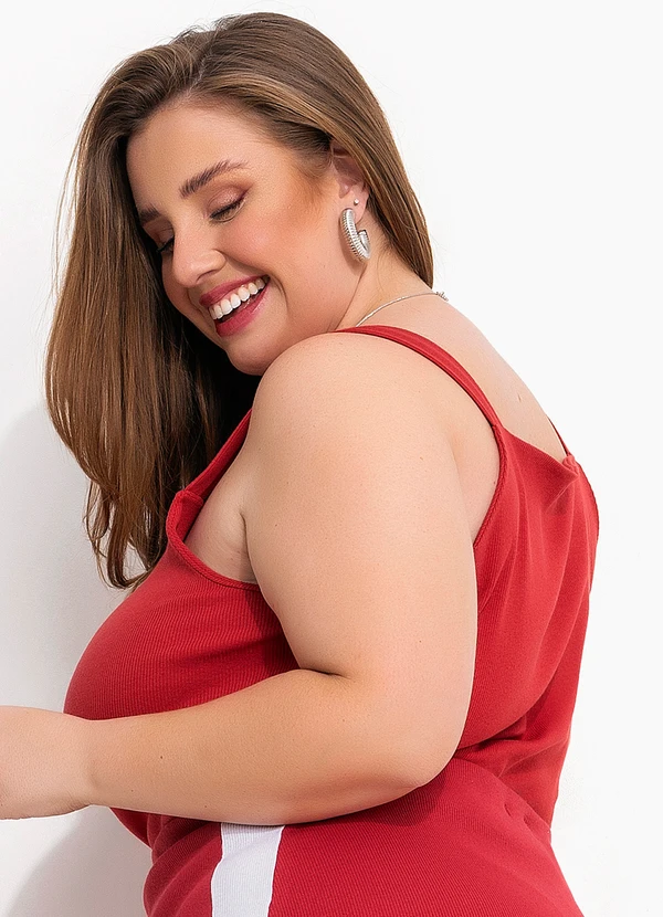 Marguerite - Blusa Vermelha em Canelado 6