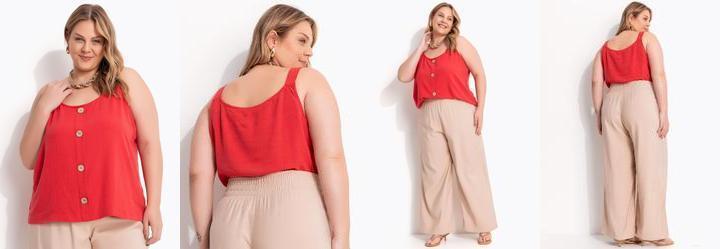 Blusa Vermelha em Linho