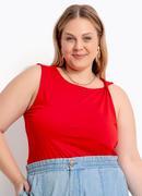 Blusa Vermelho em Malha Suede