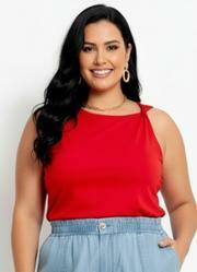 Blusa Vermelho em Malha Suede