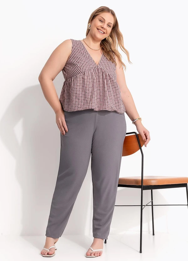 Marguerite - Blusa Vichy Mini em Voil Devore 5