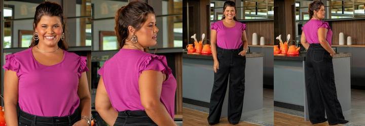 Blusa Vinho em Malha Piquet