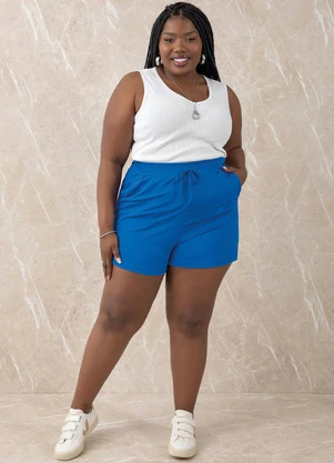 Marguerite - Regata Branca com Renda Plus Size - MARGUERITE