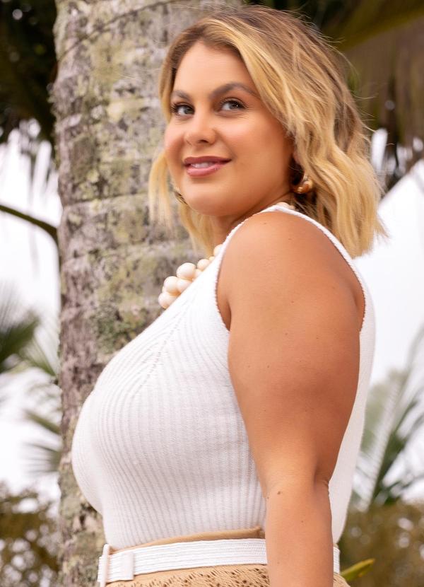 Marguerite - Regata Branca em Tricô 11