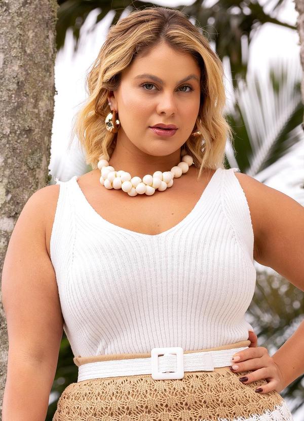 Marguerite - Regata Branca em Tricô 10