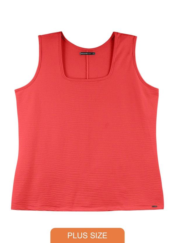Rezzato - Regata Decote Quadrado Adulto Plus Size Laranja