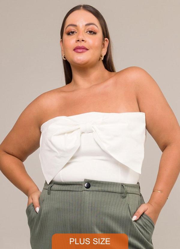 Cess - Blusa Tomara que Caia Plus Size Sofia Branco