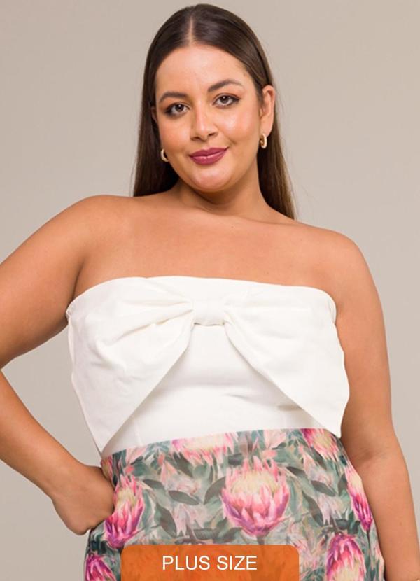 Cess - Blusa Tomara que Caia Plus Size Sofia New Branco