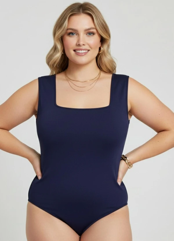 Marguerite - Body Azul Marinho Sustentação em Neoprene