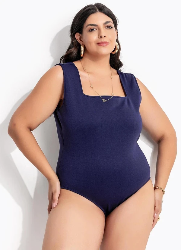 Marguerite - Body Azul Marinho Sustentação em Neoprene 6