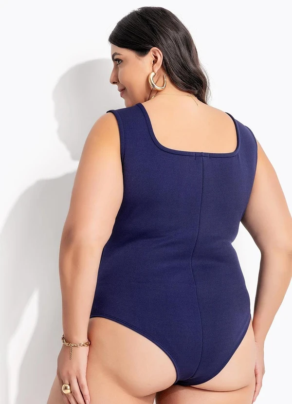 Marguerite - Body Azul Marinho Sustentação em Neoprene 7