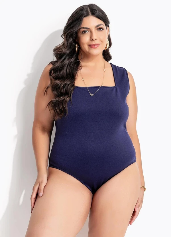Marguerite - Body Azul Marinho Sustentação em Neoprene 9