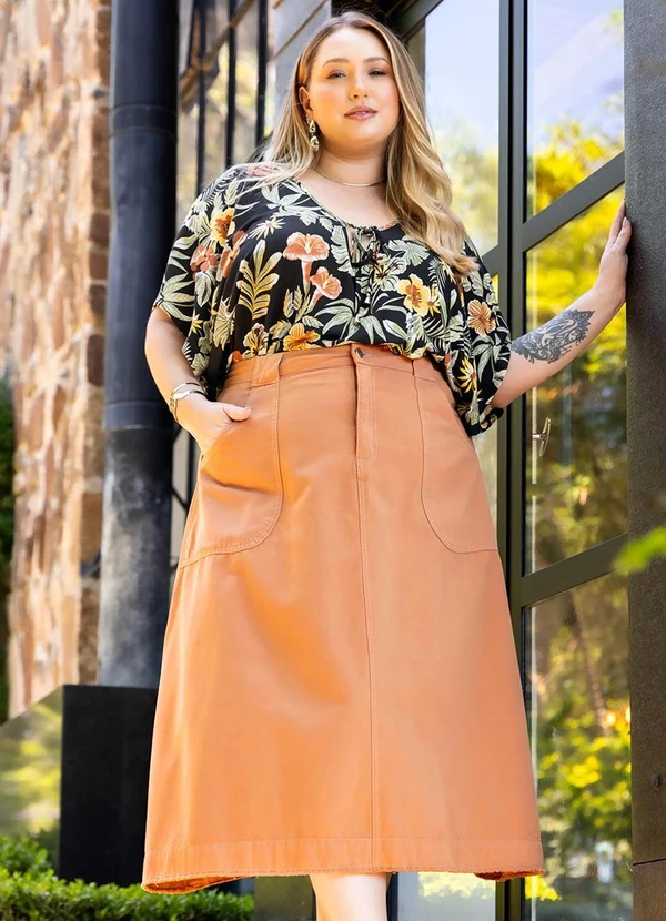 Marguerite - Body Floral Desenhado em Malha de Viscose 11