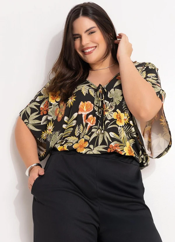 Marguerite - Body Floral Desenhado em Malha de Viscose 7