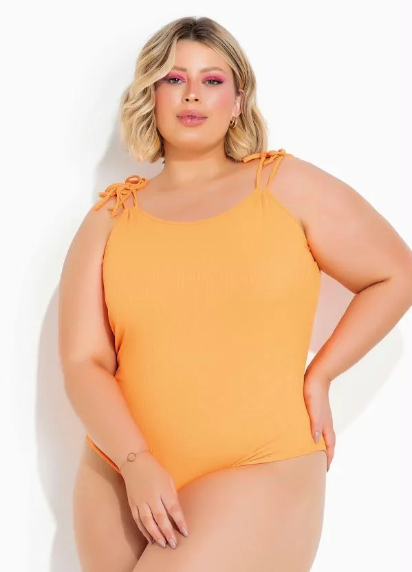 Marguerite - Body Laranja com Amarração Plus Size 3