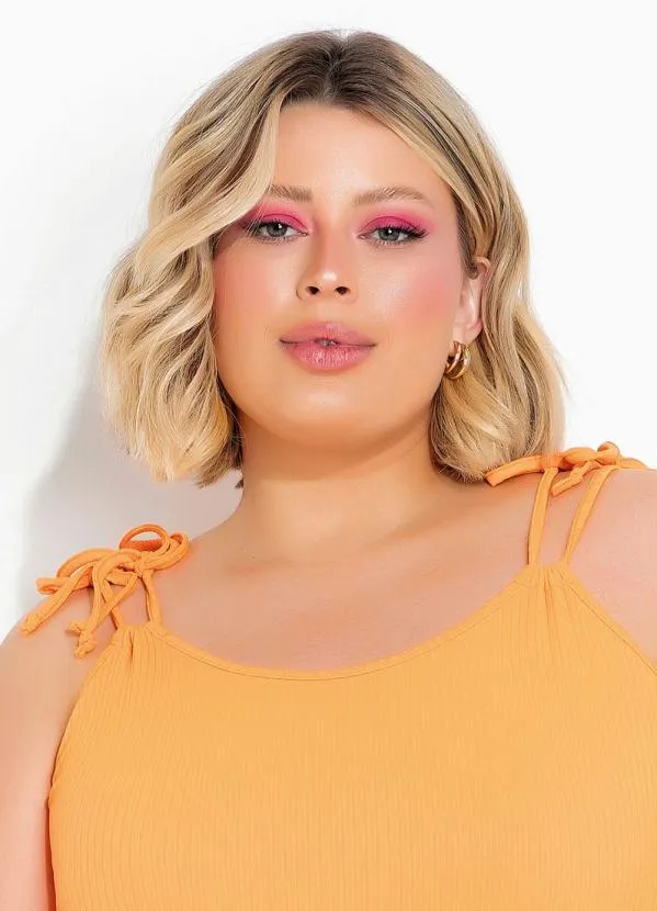 Marguerite - Body Laranja com Amarração Plus Size 5