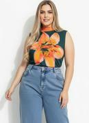 Body Lírio Laranja em Malha Fria