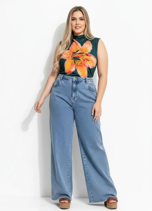 Marguerite - Body  Lírio Laranja em Malha Fria 3