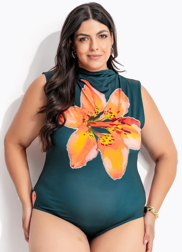 Marguerite - Body  Lírio Laranja em Malha Fria 5