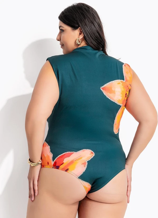 Marguerite - Body  Lírio Laranja em Malha Fria 6