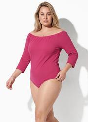 Body Pink em Malha Anarruga Plus Size