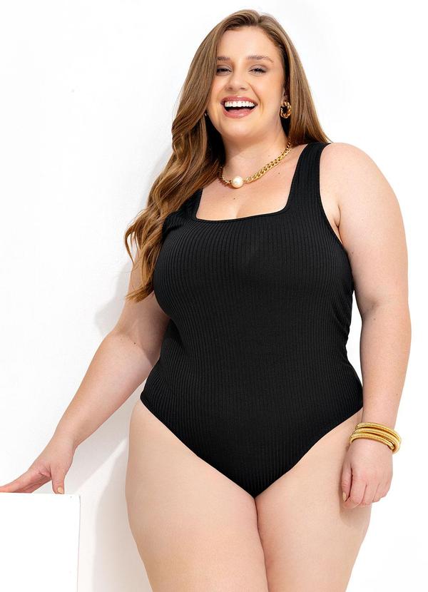 Marguerite - Body Preto em Canelado 7