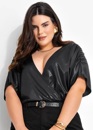 Marguerite - Body Preto em Cirrê - MARGUERITE