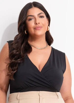 Marguerite - Body Preto em Malha Fria - MARGUERITE