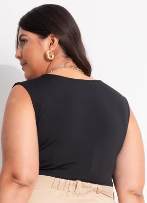 Marguerite - Body Preto em Malha Fria - MARGUERITE