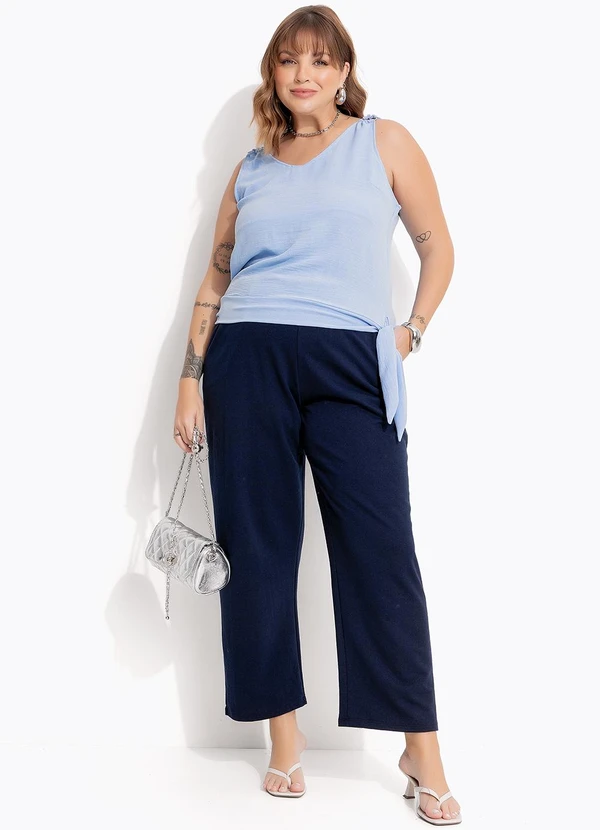 Marguerite - Calça Azul Marinho em Moletinho 3