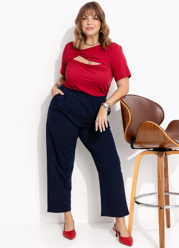 Marguerite - Calça Azul Marinho em Moletinho 8