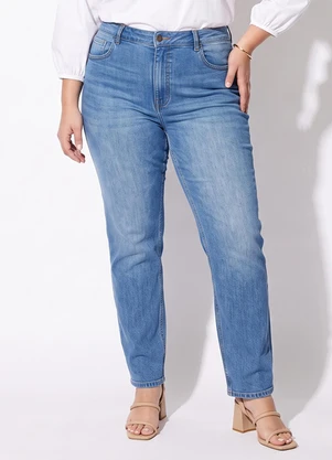 Marguerite - Calça Azul Médio em Jeans com Elastano Skinny - MARGUERITE