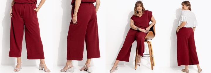 Cal�a Bord� em Malha Anarruga