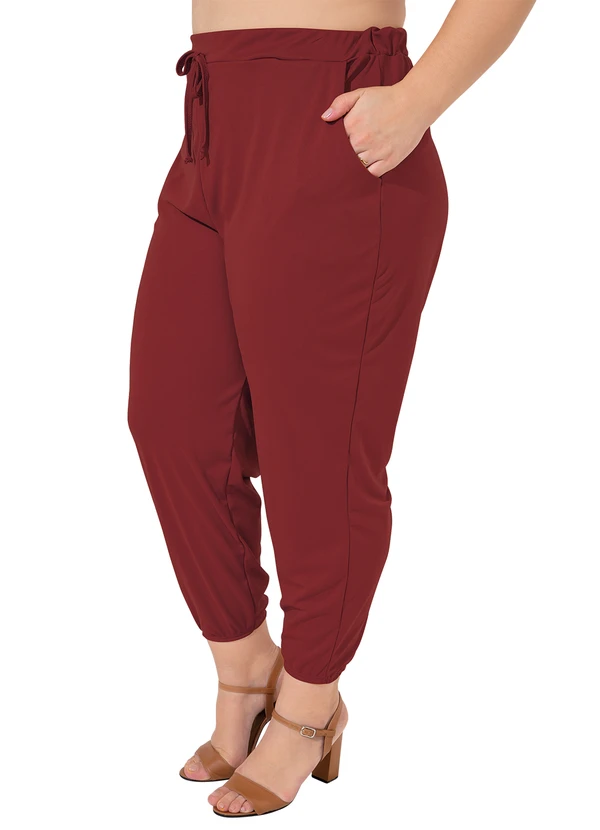 Marguerite - Calça Bordô em Malha