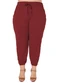 Marguerite - Calça Verde Bandeira Jogger com Bolsos Plus Size - variação: Bordô