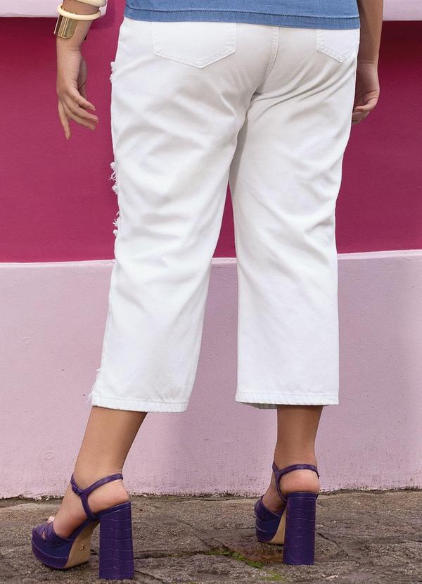 Marguerite - Calça Branco em Jeans 2