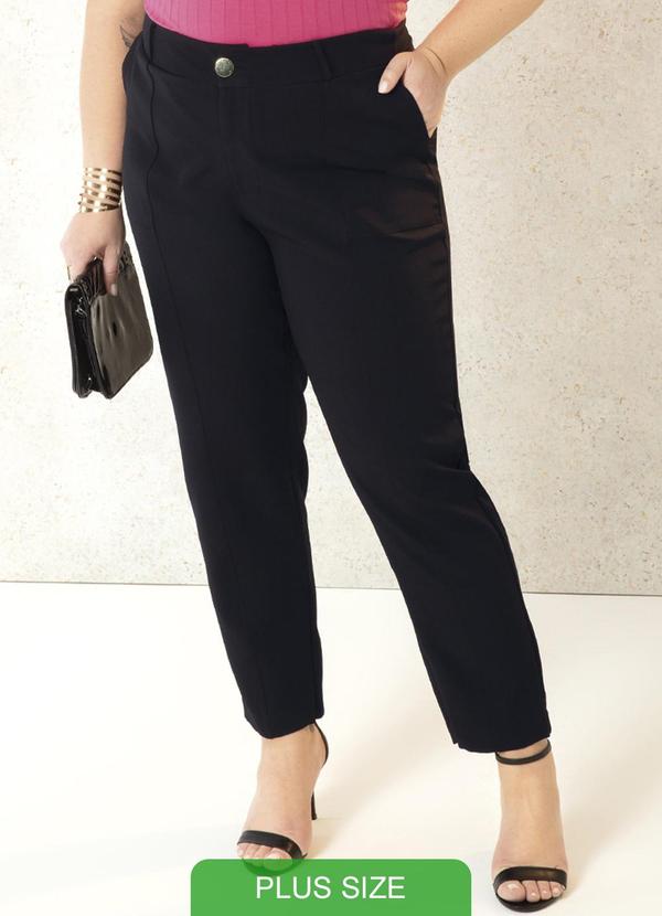 Cativa Plus Size - Calça Feminina de Cintura Alta Preto 1