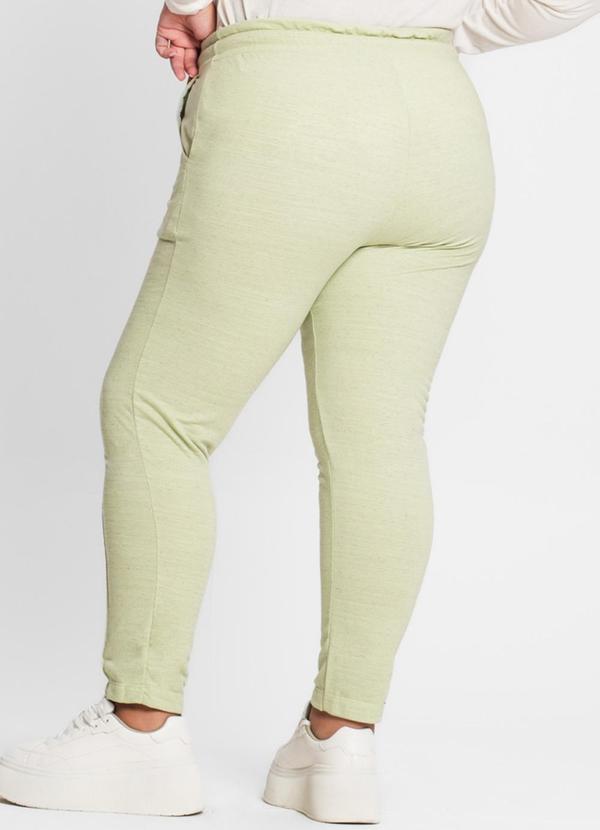 Secret Glam - Calça Feminina Plus Size em Moletinho Verde 2
