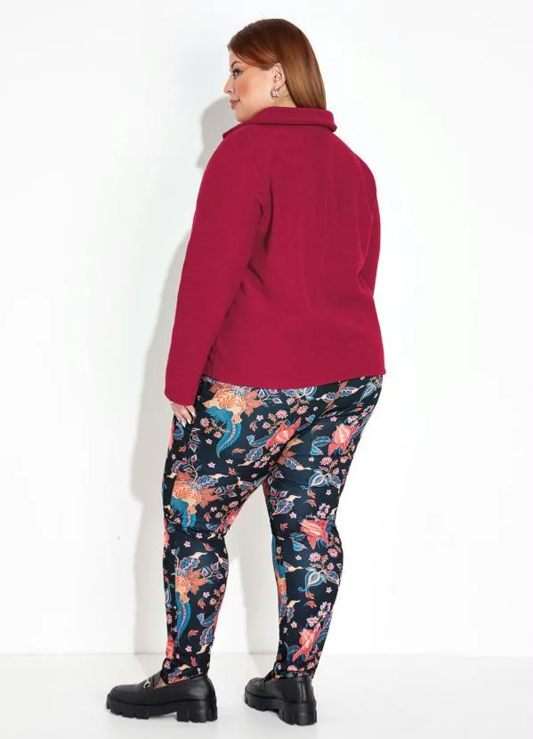 Marguerite - Calça Floral Preto Justinha Plus Size 4