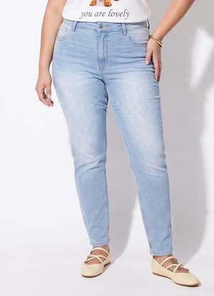 Cal�a Jeans Azul Claro Skinny Levanta Bumbum