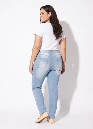 Marguerite - Calça Jeans Azul Claro Skinny Levanta Bumbum - MARGUERITE