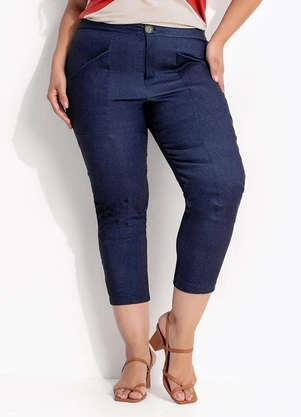 Marguerite - Calça Jeans Escuro em Bengaline - MARGUERITE