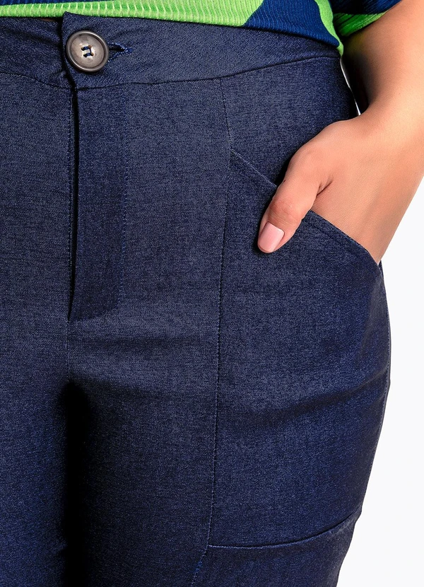 Marguerite - Calça Jeans Escuro em Bengaline 3