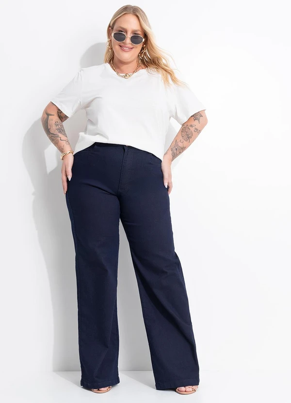 Marguerite - Calça Jeans Escuro em Jeans com Elastano 11