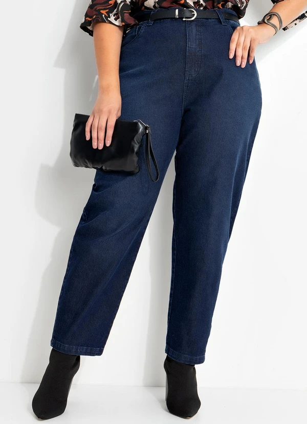 Marguerite - Calça Jeans Escuro em Jeans