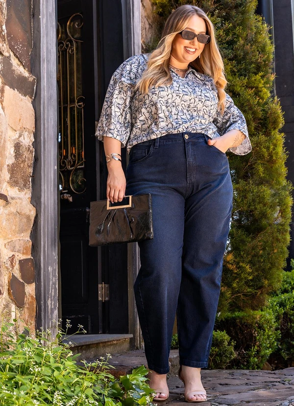 Marguerite - Calça Jeans Escuro em Jeans 3