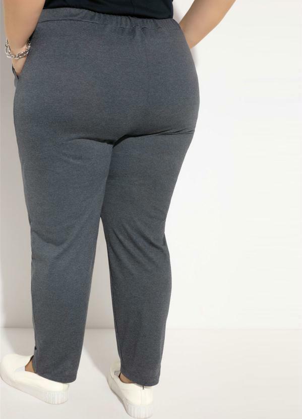 Marguerite - Calça Mescla Chumbo Plus Size 2