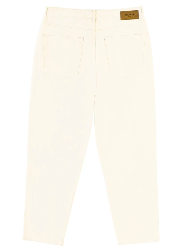 Malwee - Calça Mom em Sarja Cintura Alta PlusOff White 8